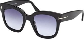 Tom Ford Ft 0613 01W Zonnebrillen - Dames - Zonnebrillen - Zwart - 52 MM - Accessoires