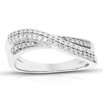 Vir Jewels 1/3 cttw Lab Grown Diamond Wedding Band in Sterling Silver For Women