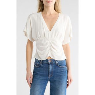 Young Fabulous & Broke Silvana Linen Blend Top in Bone at Nordstrom Rack, Size Medium