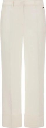 Herno Cropped Broek - Dames - Vrijetijds broeken - Wit - L - Leer - Broeken