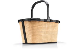 Reisenthel Einkaufskorb REISENTHEL Carrybag, Damen, beige (beige, schwarz), Polyester, Einkaufsk&ouml;rbe Einkaufskorb, Aus recyceltem Material