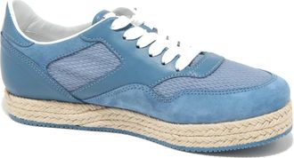 Hogan Stijlvolle Stoffen Schoenen met Touwzool - Dames - Sneakers - Blauw - 39 1/2 EU - Schoenen