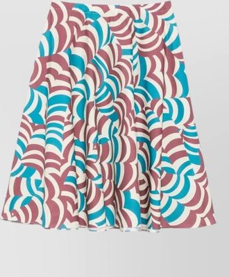Marni printed cotton midi a-line skirt