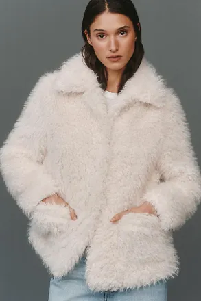 Bernardo Faux-Fur Shacket Jacket