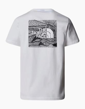 The North Face Mens The North Face Mens T Shirts Box NSE Celebration Crew Neck Graphic Print Summer Tee - White - Size: 42