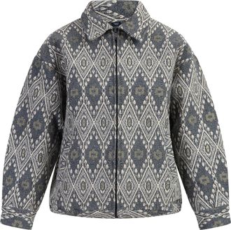 Dreimaster Dreimaster Oversized blouson Dames blauw-grijs