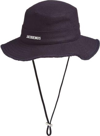 Jacquemus Le Bob Artichaut Bucket Hat in Dark Navy 390 at Nordstrom, Size Xx-Large