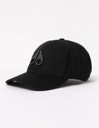 Moose Knuckles Mens Moose Knuckles Front Logo Icon Cap - Black/Nickel Logo 282 - Size: ONE size