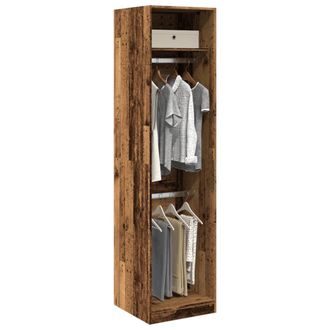 Berkfield Home Wardrobe Old Wood 50x50x200 cm Engineered Wood in Brown | Size: 50 x 50 x 200 cm