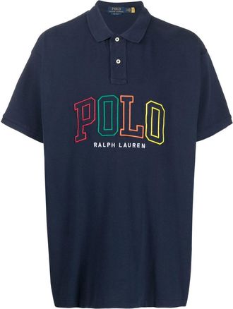 Polo Ralph Lauren embroidered-logo cotton polo shirt - men - Cotton - L - Blue