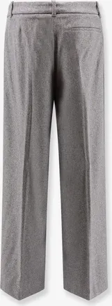 HUGO BOSS Womens Trousers Melange Wool Blend Grey