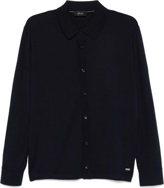 Brioni fine-knit cardigan - men - RWS Wool - 54 - Blue