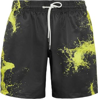 Plein Sport Badmode, Heren, Zwart, L, Nylon, Jogging Shorts Splash