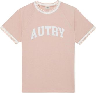 Autry Ronde Hals T-shirt - Dames - T-shirts - Roze - L - Katoen - Tops