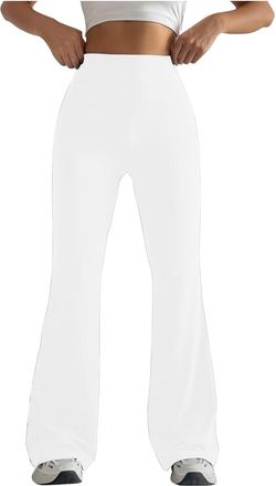 Generic Yoga Leggings Trousers Women Stretchy Pants Ladies Straight Warm Base Layer High Waisted Brushed Long Legging Bottoms Buttery Soft Multiway Leisure Wo