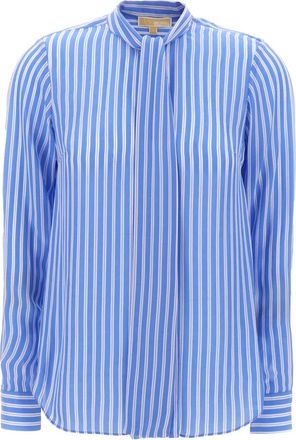 Michael Kors Gestreepte Blouse - Dames - Overhemden - Blauw - L - Overhemden