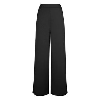 Bomboogie Pantaloni Palazzo in Tessuto Scuba - - Trousers - Donna - Nero - S
