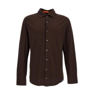 Drumohr Casual Shirts - Heren - Casual Overhemden - Bruin - 2XL - Overhemden