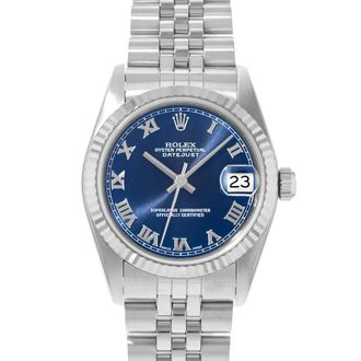 Rolex Pre-owned Rolex Datejust 31 Automatic Blue Dial Ladies Watch 68274 BLRJ