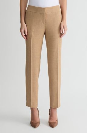 Kasper Ava Straight Leg Pants in Toasted Wheat at Nordstrom, Size 12