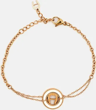 Aigner Bella Mother Of Pearl Gold Tone Bracelet