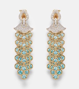 Marina B Pendientes Pamplilles de oro de 18 ct con diamantes y circonitas