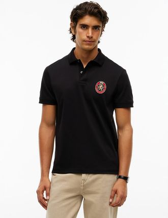 Tommy Hilfiger Mens Regular Fit Crest Patch Interlock Polo - Black - XXL