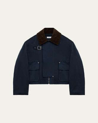 Loewe Corduroy-Collar Utility Jacket