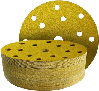 OEM 50 Discos Abrasivos De 150 Mm, Grano 100 - Disco De Lijado De 150 Mm Con 15 Agujeros Para Lijadoras Orbitales Aleatorias De 150 Mm