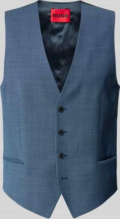 HUGO BOSS Weste mit Knopfleiste Modell Vin in Bleu, Gr&ouml;&szlig;e 50