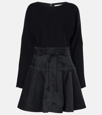 Ulla Johnson Aremi twill-trimmed minidress