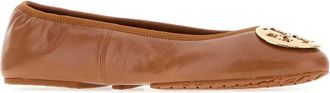Tory Burch Womens Travel Ballet Flat Caramel Nappa Leather Interior