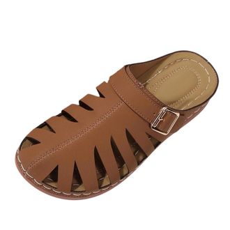 Generic Womens Orthopedic Slippers Casual Closed Toe Walking Sandals Solid Color Stylish Lightweight Comfortable Wide Fit Slip On Wedge Slippers Summer Beach