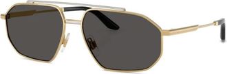Dolce & Gabbana Aviator Zonnebrillen - Heren - Zonnebrillen - Geel - 59 CM - Accessoires