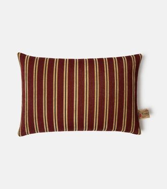 Lyria Glisente striped cotton and linen cushion