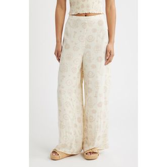 Rip Curl Catalina Island Wide Leg Pants in Natural at Nordstrom, Size Xx-Small