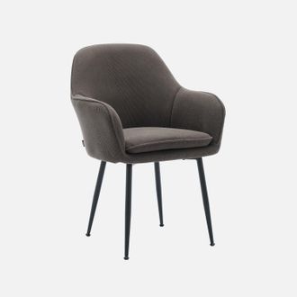 Sweeek Sill&oacute;n De Pana Con Patas De Metal Negro Mate