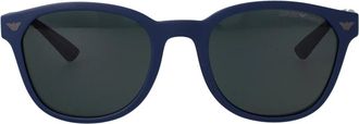 Emporio Armani Phantos Zonnebril - Heren - Zonnebrillen - Blauw - 53 MM - Accessoires
