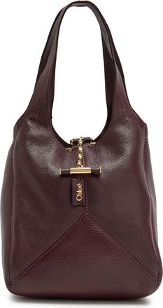Chloé Balloon Grained Leather Hobo bag - Burgundy - One Size