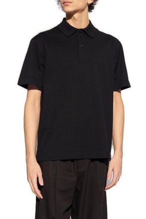 Givenchy Mens Black Piquet Polo Shirt Cotton - Size Large