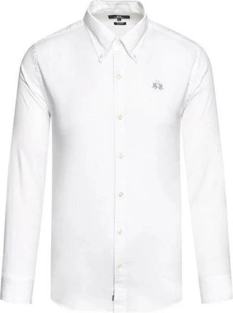 La Martina Camicia Oxford Slim Fit - - Shirts - Uomo - Bianco - L