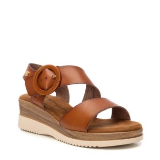 Xti Womens Wedge Sandals In Camel