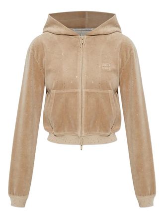 Alexander Wang embellished hoodie - Neutrals