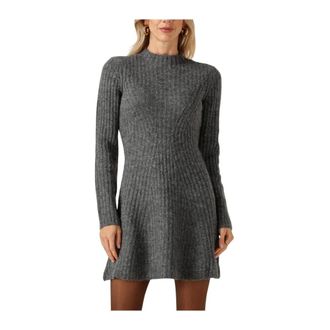 Y.A.S Y.a.s, Kleedjes, Dames, Grijs, XL, Wol, Dolly LS Knit Dress