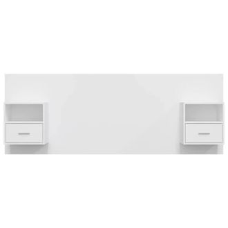 Berkfield Home Classic Bed Headboard with Cabinets White Engineered Wood