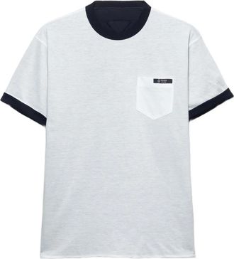 Prada T-shirt met omgekeerd logo - Wit
