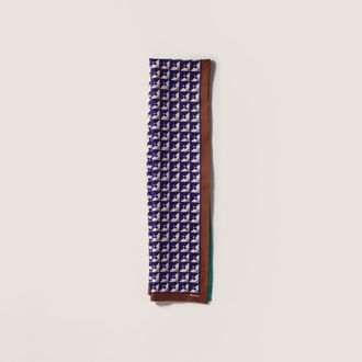 Miu Miu Printed silk scarf