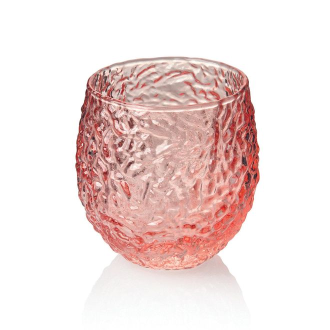 Paper set of 6 pink water glasses 25 cl