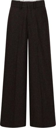Rossi Rossi, Broeken, Dames, Zwart, S, Wol, Elegante broek met wijde pijpen