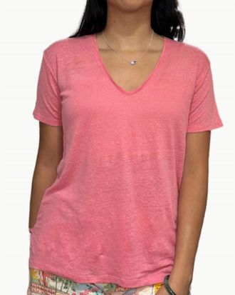 Hartford Torama Knit T-Shirt In Hibiscus
